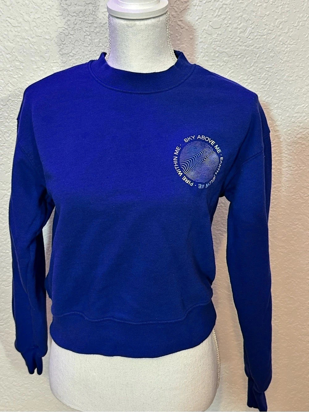 Spiritual Gangster Sky Above Me Old School Pullover Graphic Sweatshirt Blue (B5)